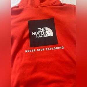 North face and Golf Wang hoodies both orange